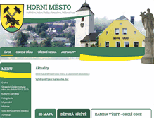 Tablet Screenshot of hornimesto.cz